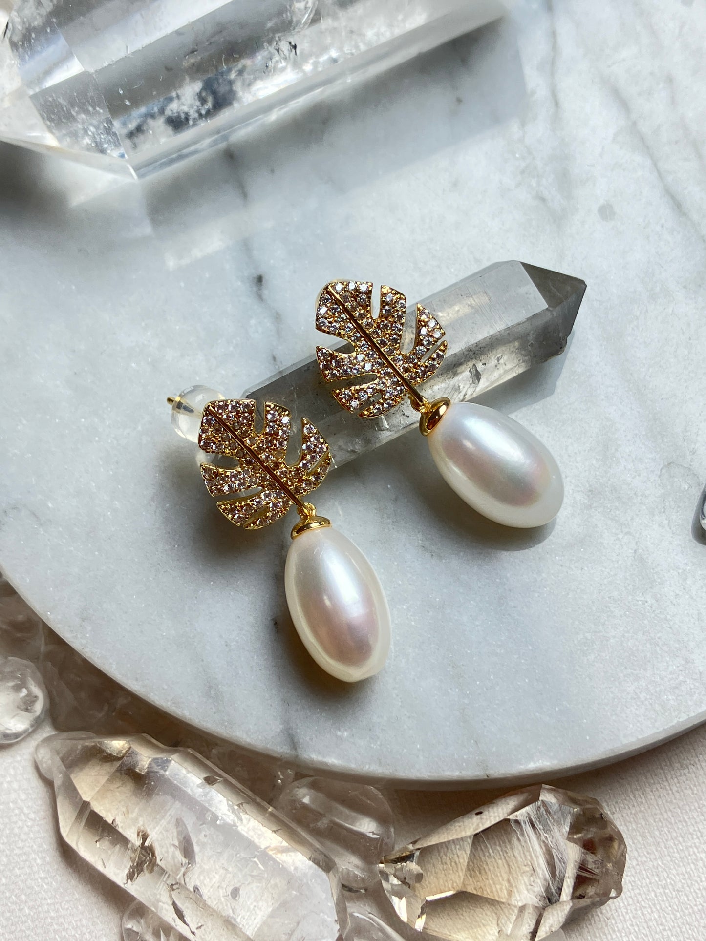 Natural Pearl Earrings 天然淡水珍珠 耳環(PE0068)