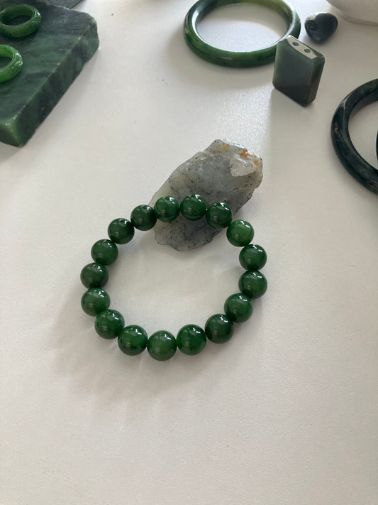Natural Nephrite Jade Bracelet   天然和田手鏈 (NBB0125)
