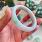Jadeite Jade bangle Carving 天然翡翠玉鈪圓條 雕花(54mm) 9a1850