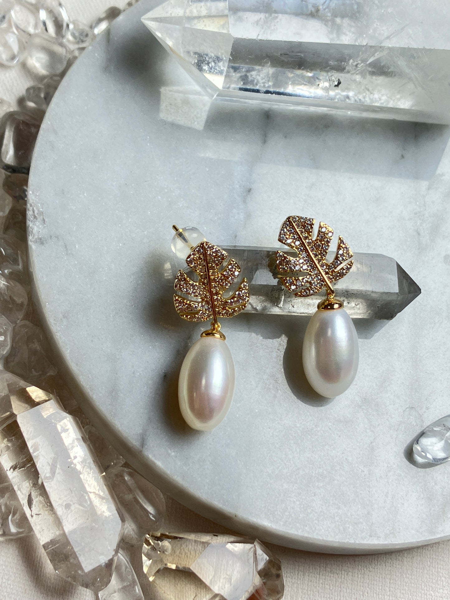 Natural Pearl Earrings 天然淡水珍珠 耳環(PE0068)