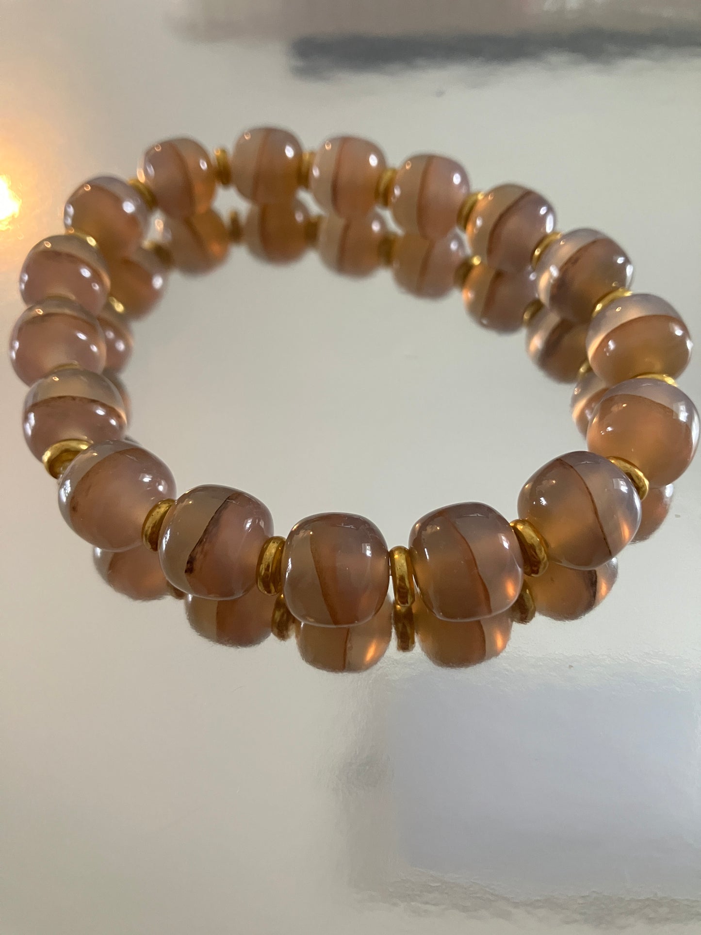 天然高冰透瑪瑙手鏈 Natural Agate Bracelet(NAA018)