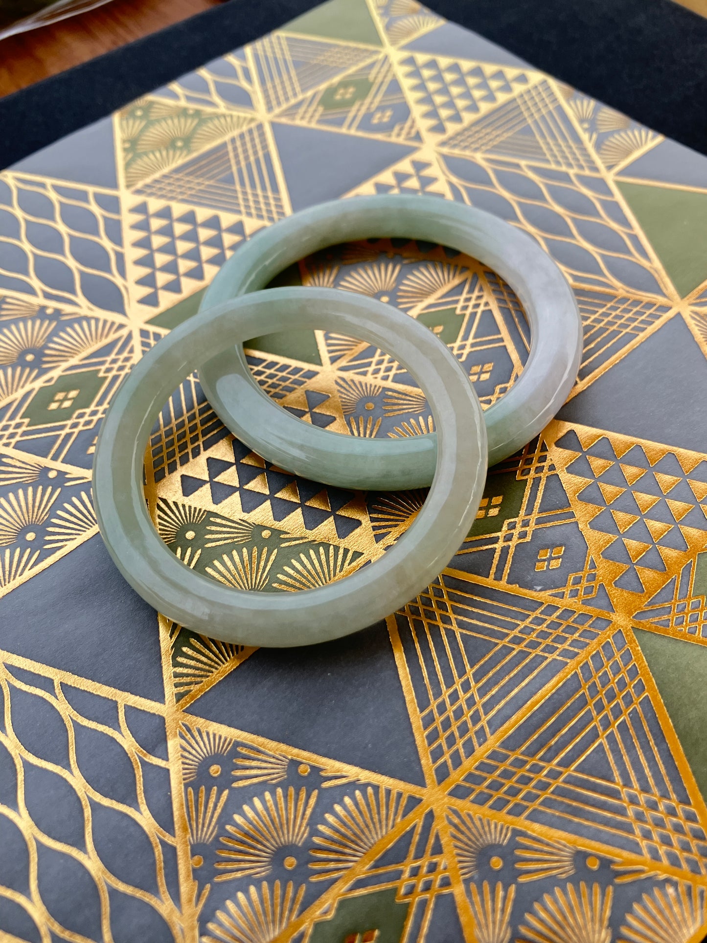 Jadeite Kids Bangle 天然翡翠兒童玉鈪(40mm)(77a425) (37mm)( 77a525)