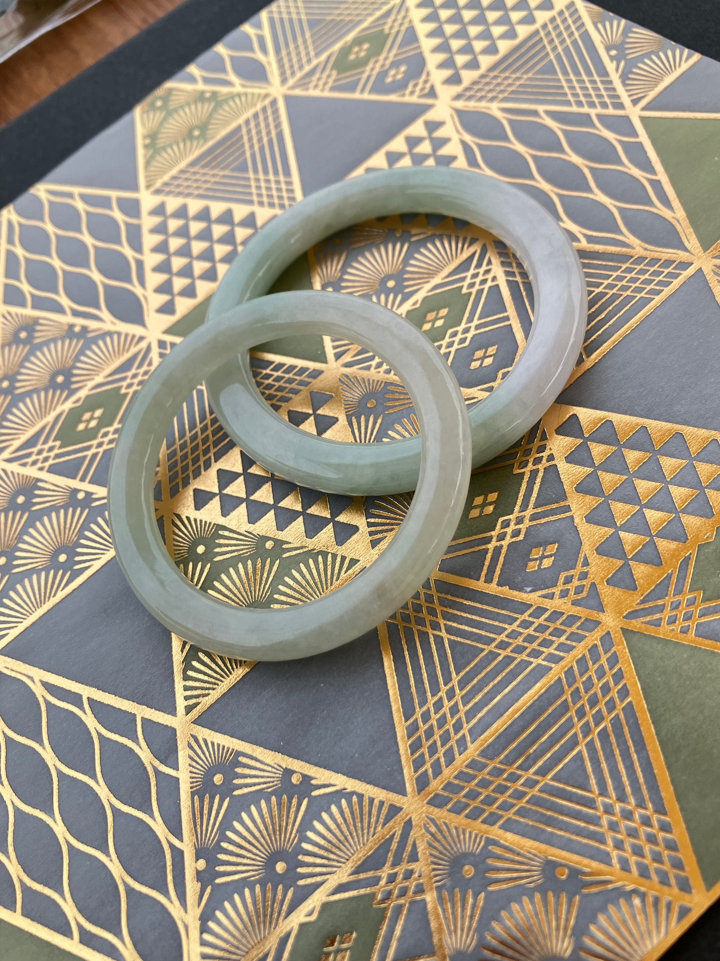 Jadeite Kids Bangle 天然翡翠兒童玉鈪(40mm)(77a425) (37mm)( 77a525)
