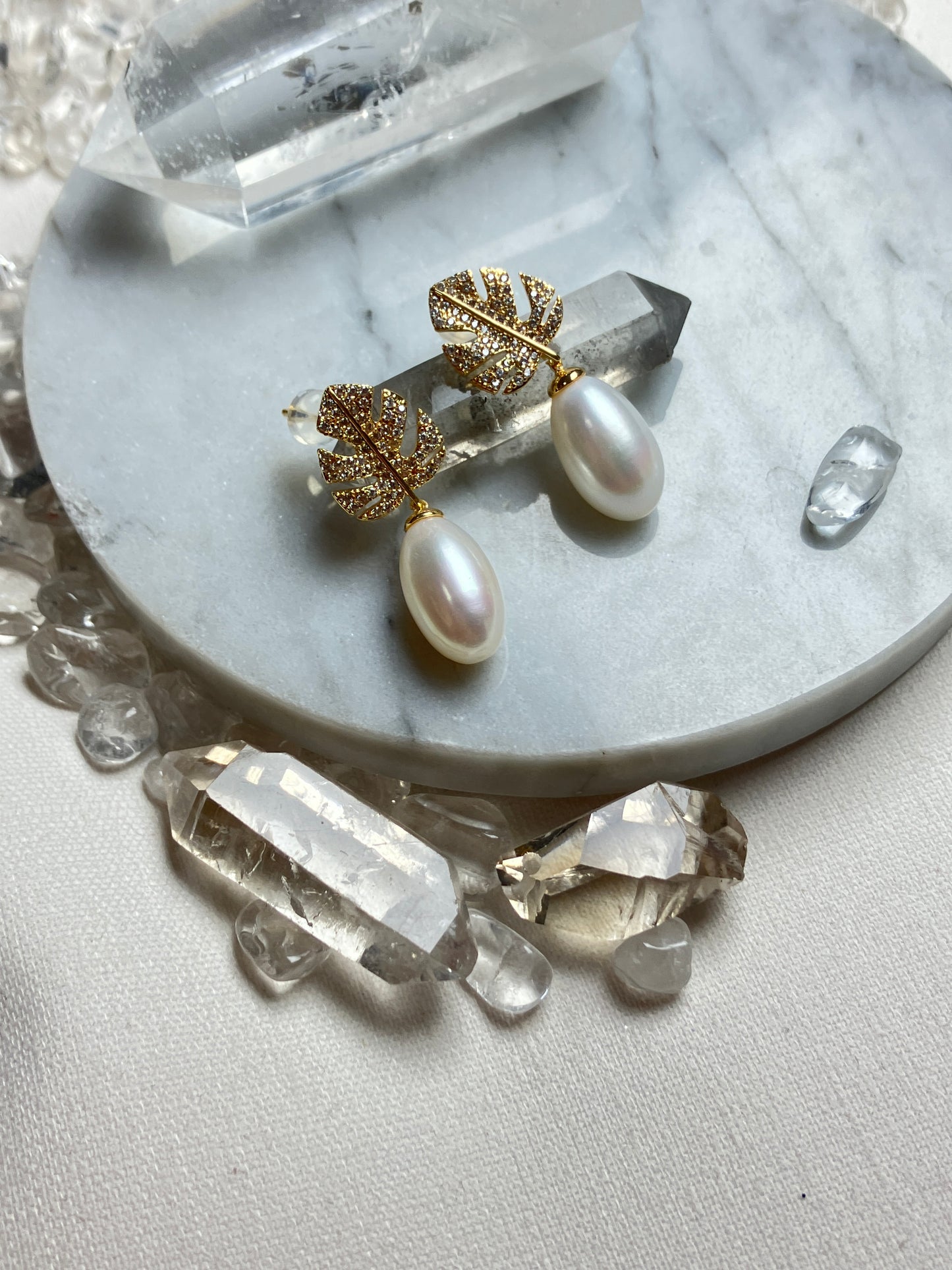 Natural Pearl Earrings 天然淡水珍珠 耳環(PE0068)