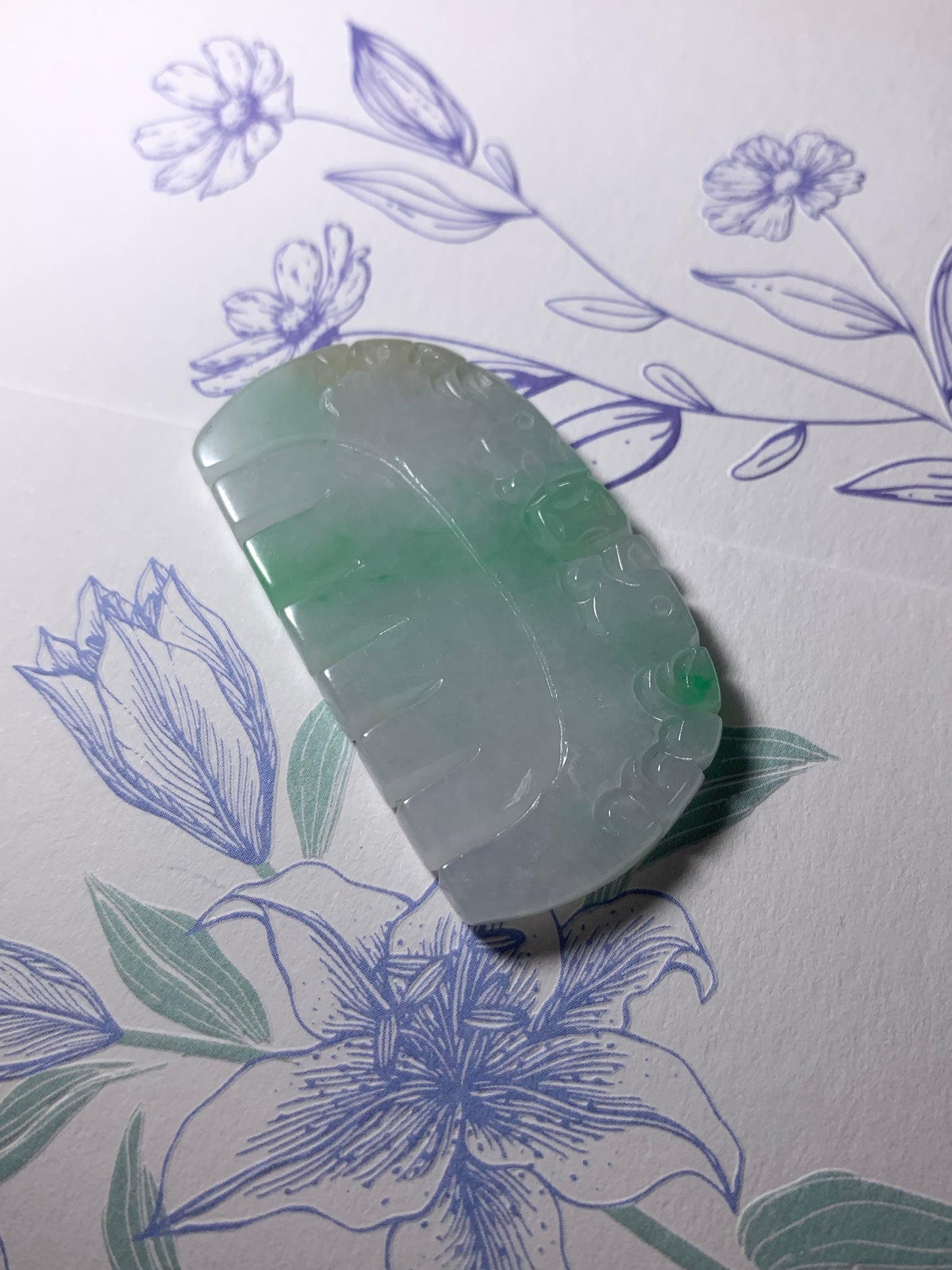 Jadeite Comb Pendant ｜天然翡翠梳吊墜(JH0051)