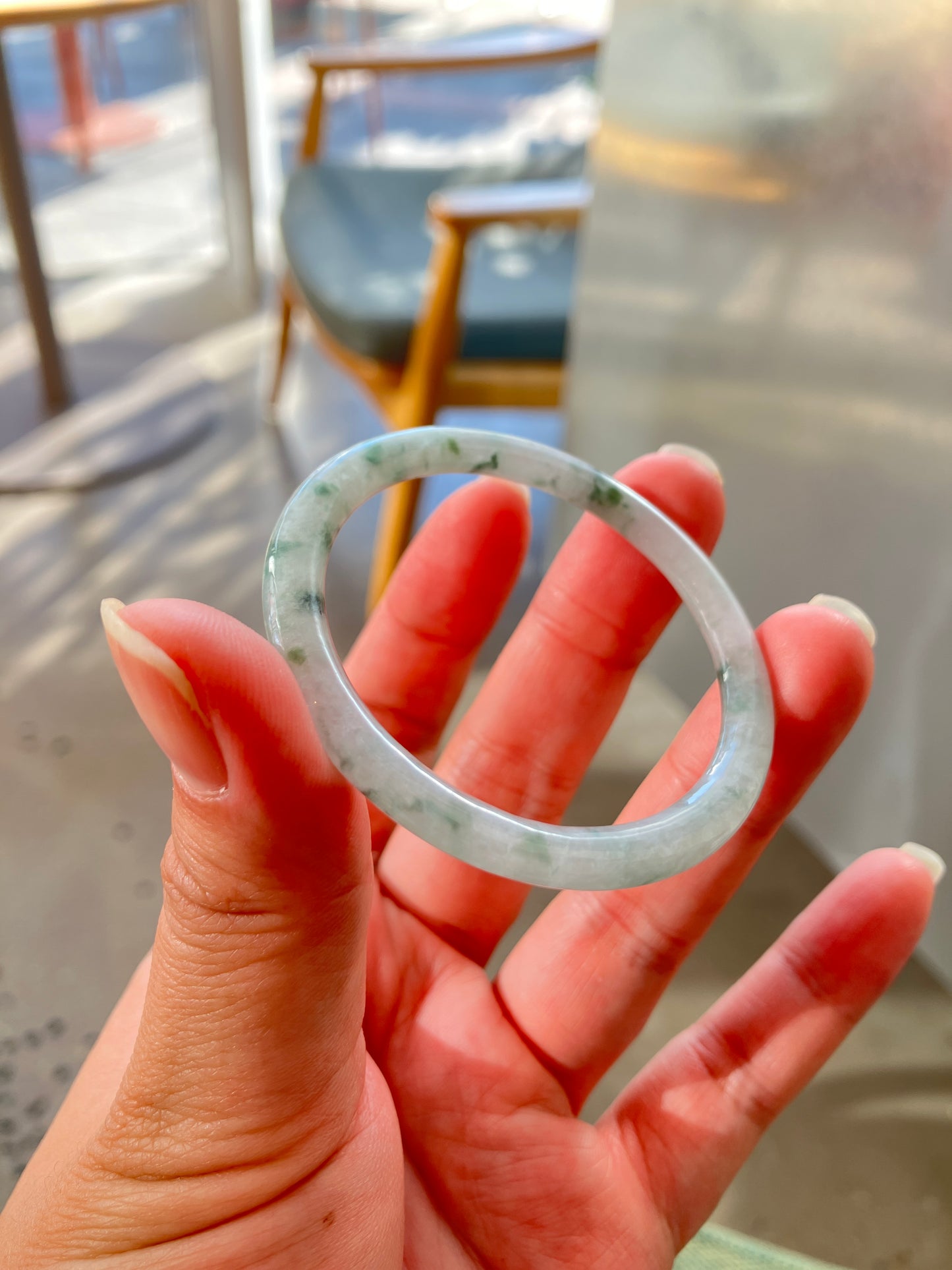 Jadeite Kids Bangle 天然翡翠兒童玉鈪鐲（44mm)(2a550)
