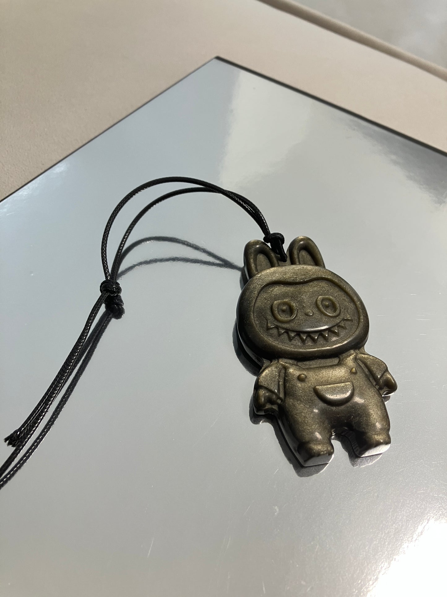 天然銀曜石手鏈Natural Silver Obsidian Bracelet (NLLB05)