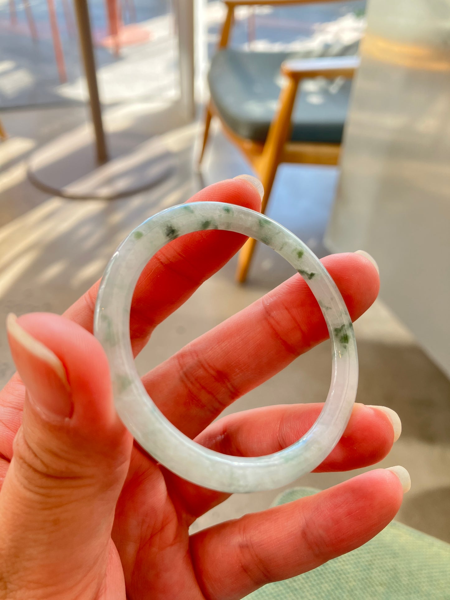Jadeite Kids Bangle 天然翡翠兒童玉鈪鐲（44mm)(2a550)