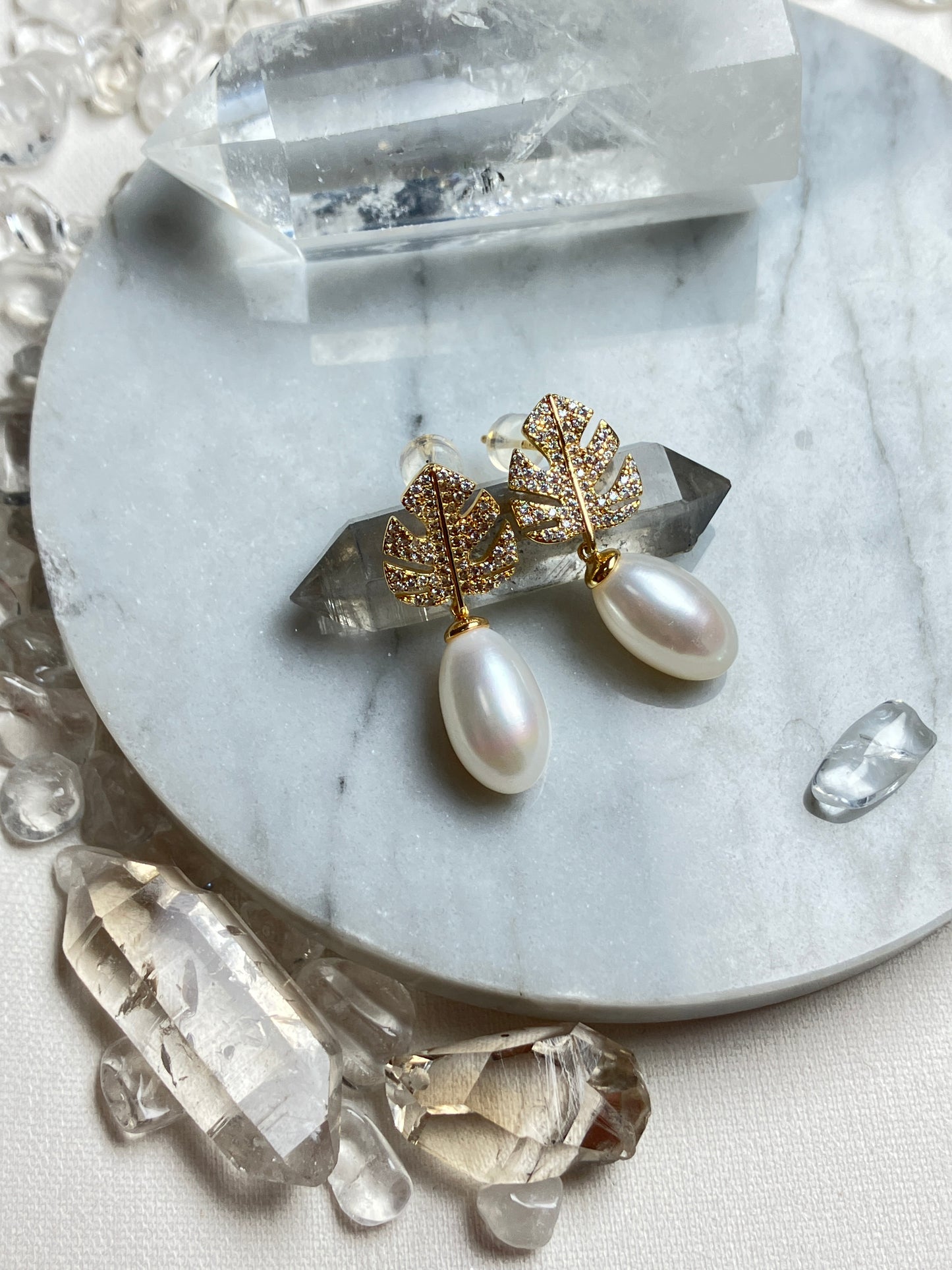 Natural Pearl Earrings 天然淡水珍珠 耳環(PE0068)