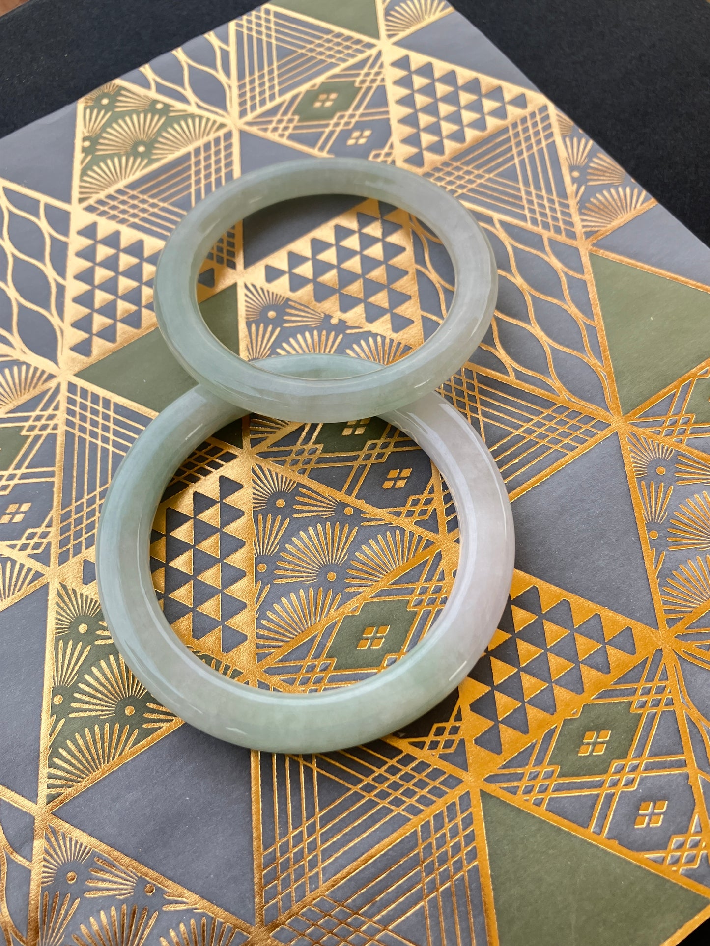 Jadeite Kids Bangle 天然翡翠兒童玉鈪(40mm)(77a425) (37mm)( 77a525)