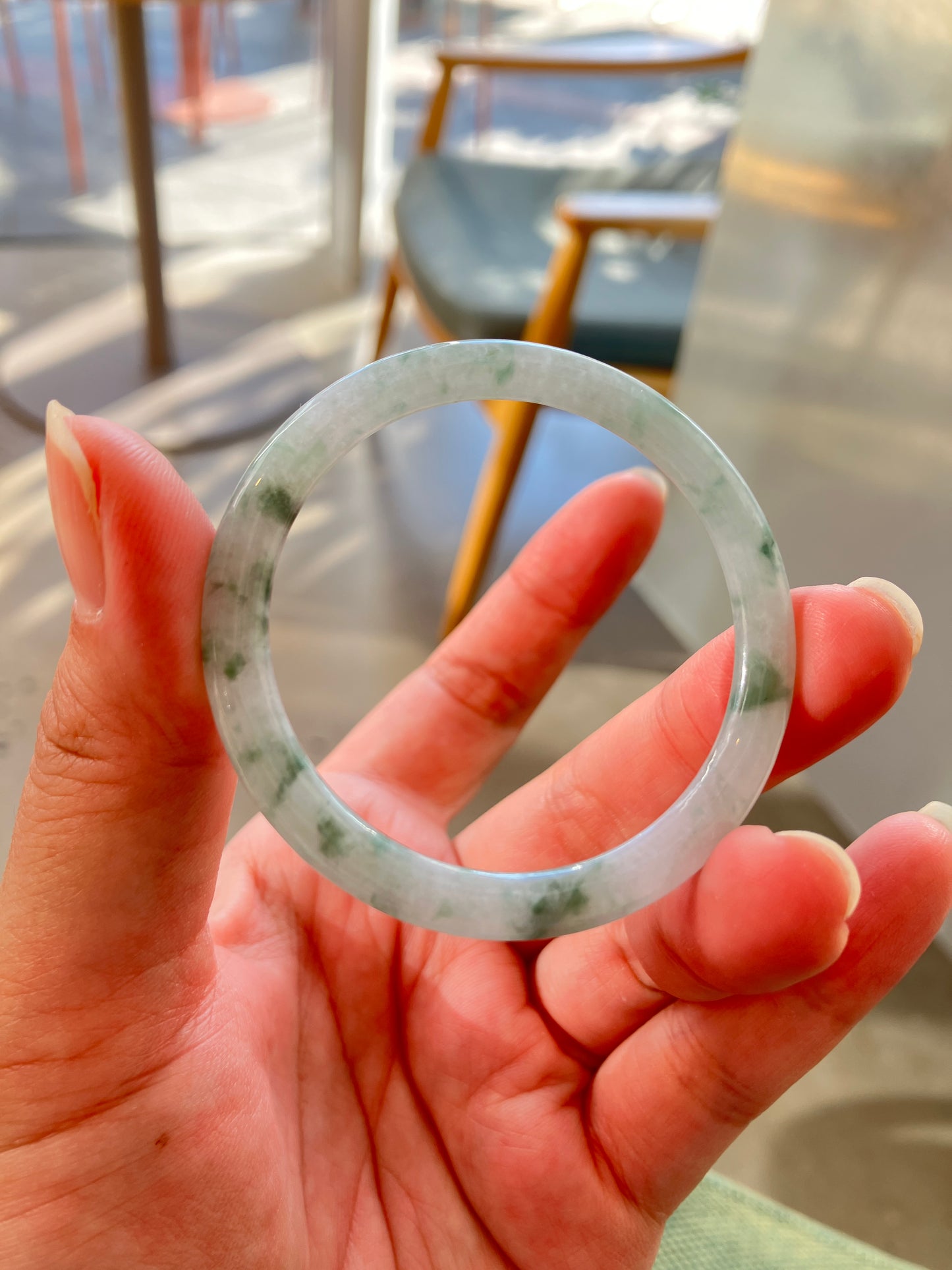 Jadeite Kids Bangle 天然翡翠兒童玉鈪鐲（44mm)(2a550)