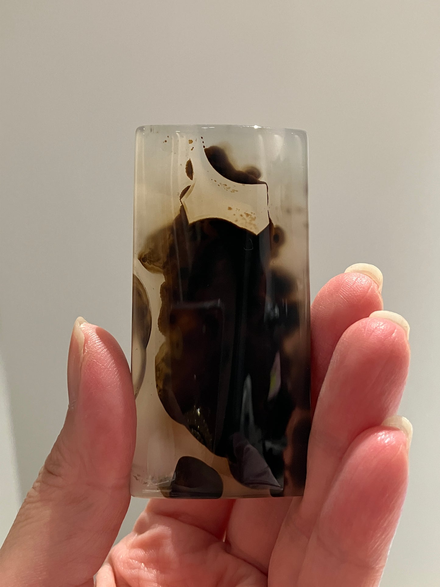 小牛•飄花海洋玉髓擺設 Unique Ocean Chalcedony Agate Home Decoration