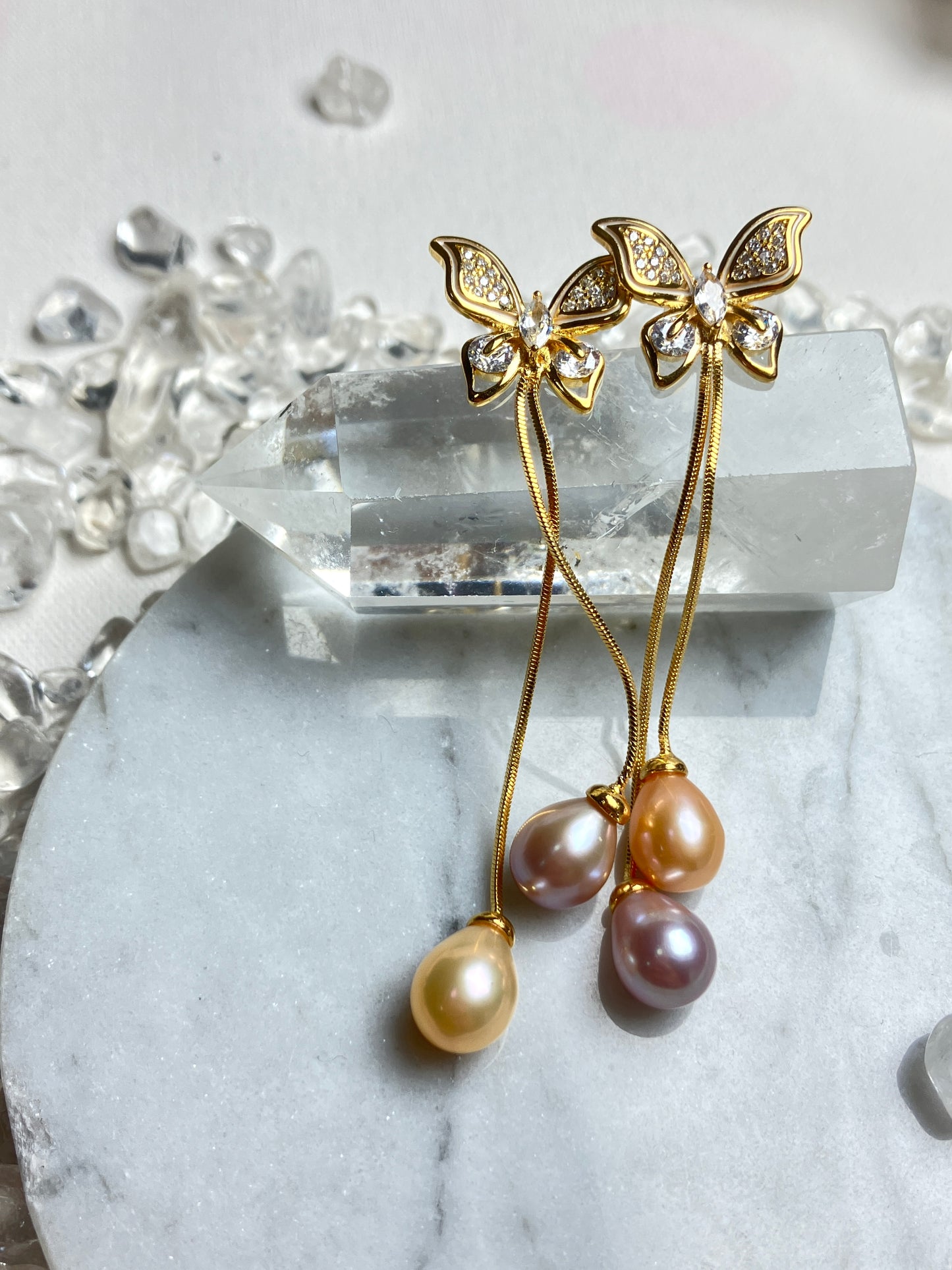 Natural Pearl Earrings 天然淡水珍珠 耳環(PE0074)