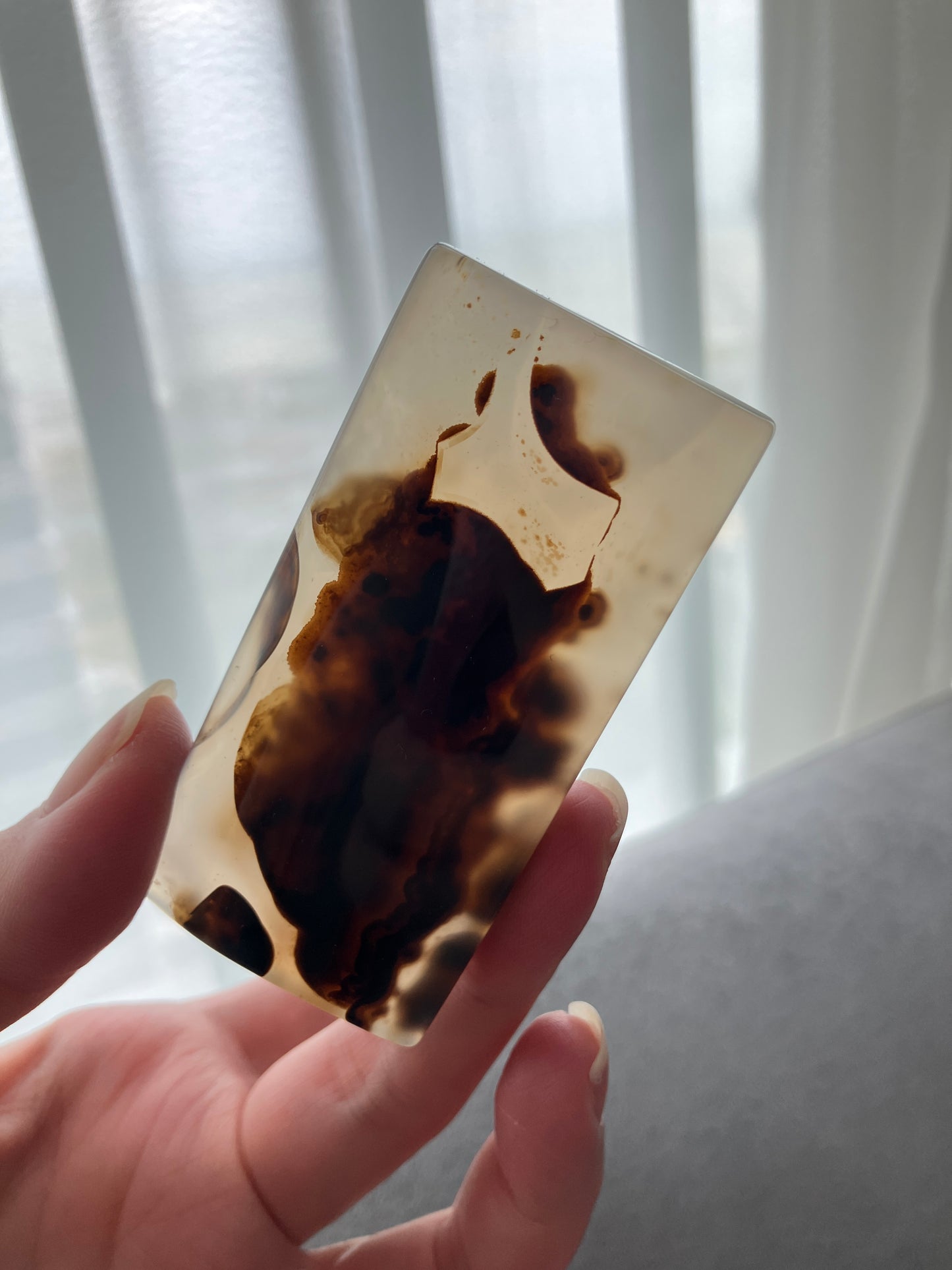 小牛•飄花海洋玉髓擺設 Unique Ocean Chalcedony Agate Home Decoration