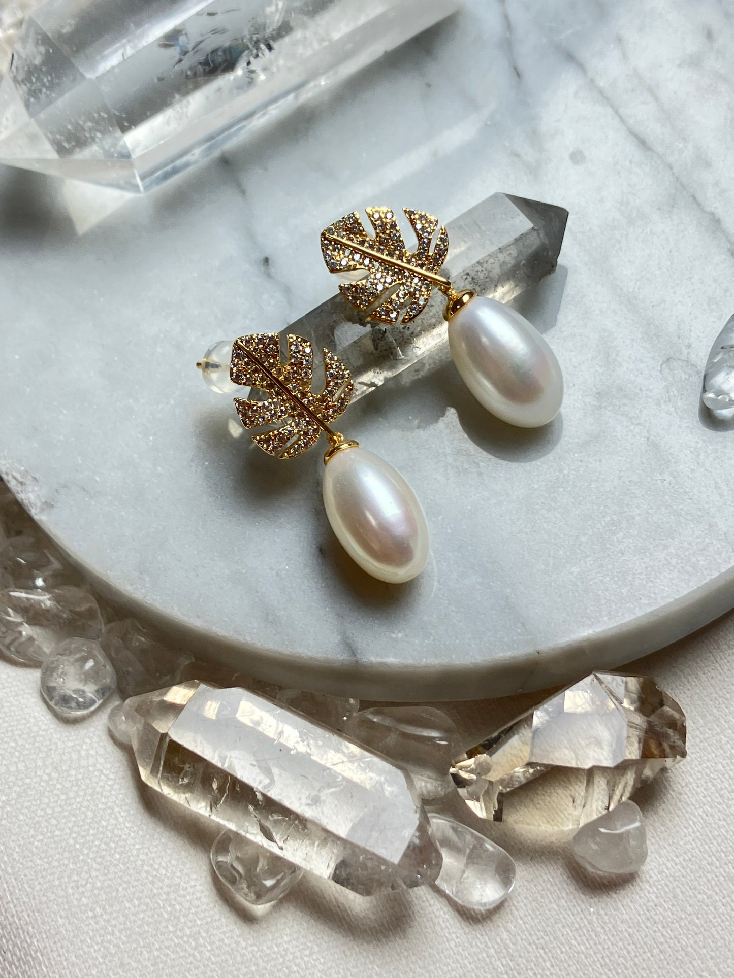 Natural Pearl Earrings 天然淡水珍珠 耳環(PE0068)