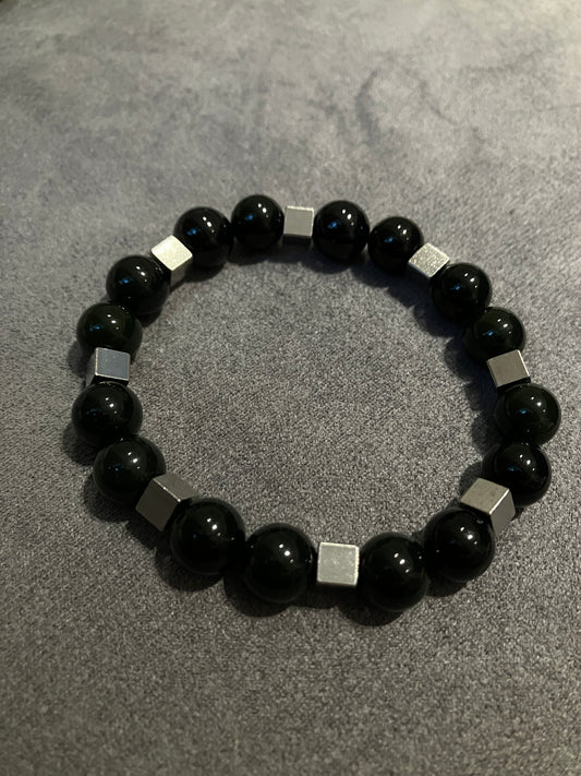 CASALA Natural Nephrite Jade Bracelet 天然和田玉珠子手鏈 (CAJB0017)