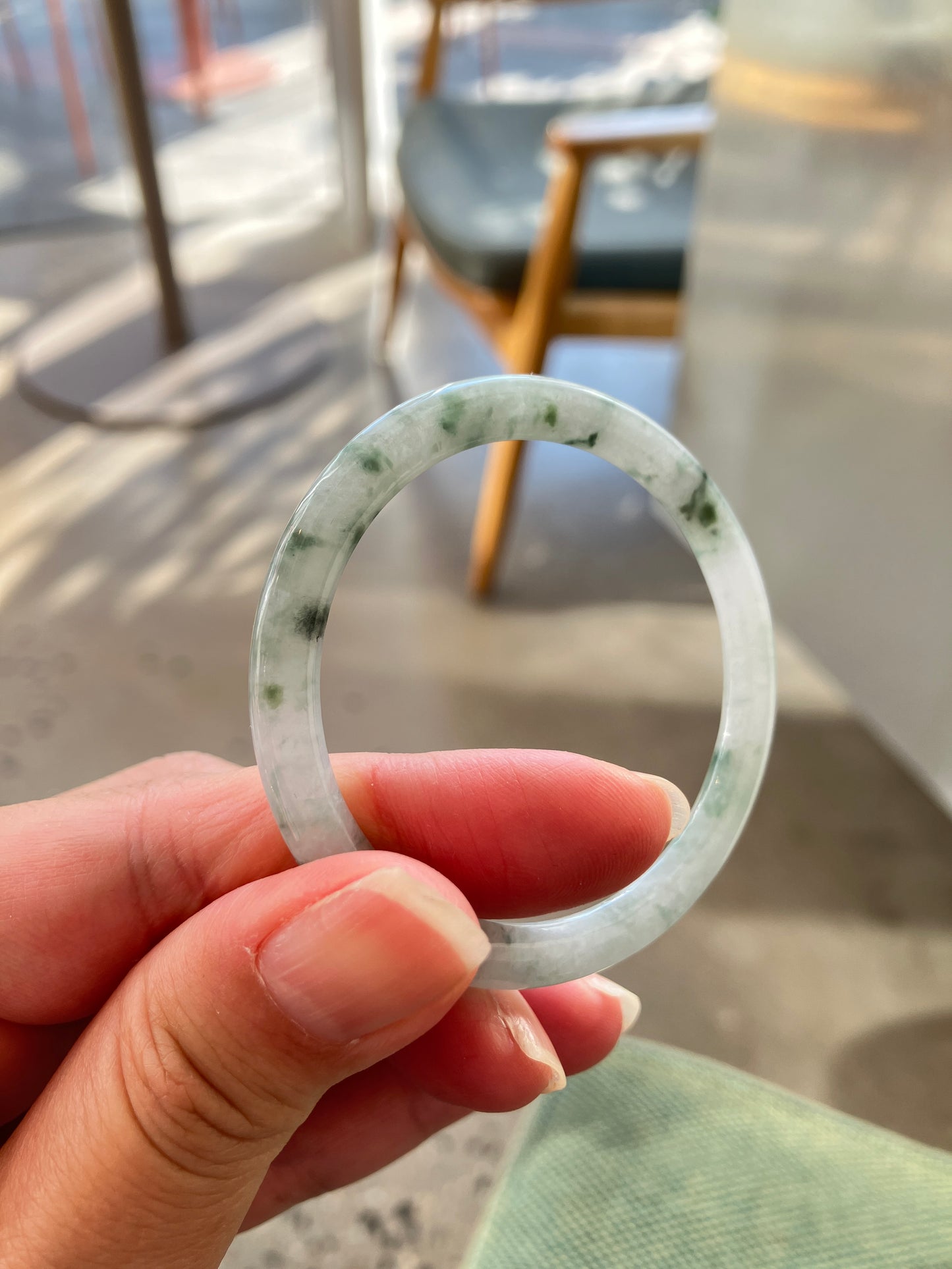 Jadeite Kids Bangle 天然翡翠兒童玉鈪鐲（44mm)(2a550)