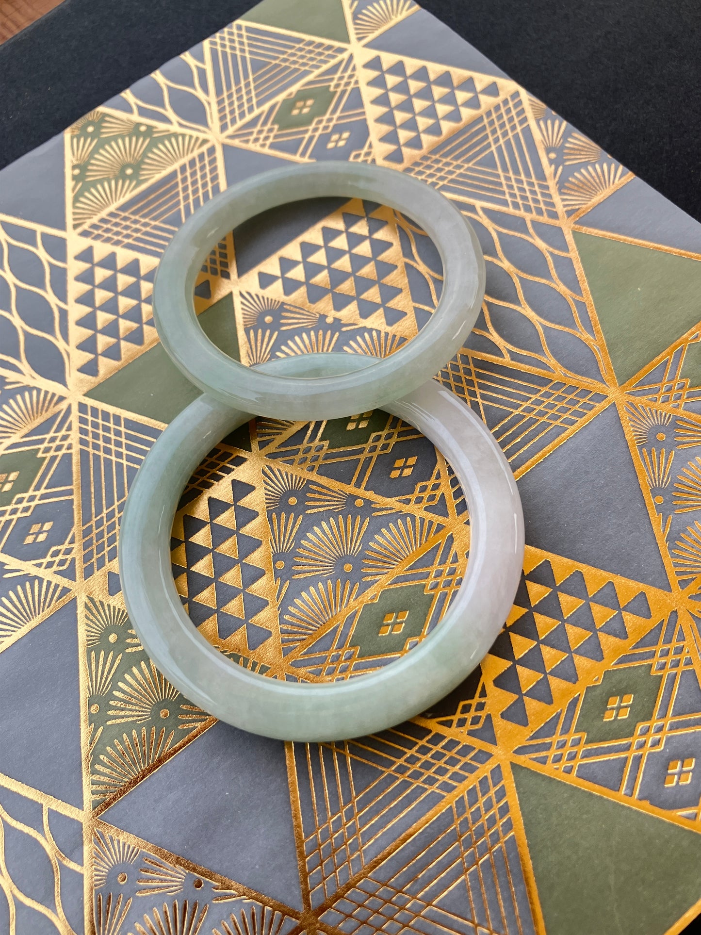 Jadeite Kids Bangle 天然翡翠兒童玉鈪(40mm)(77a425) (37mm)( 77a525)