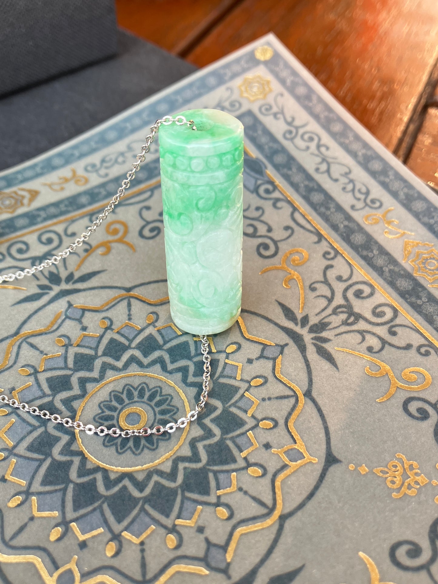 Vintage -Jadeite Pendant 天然翡翠復古系列