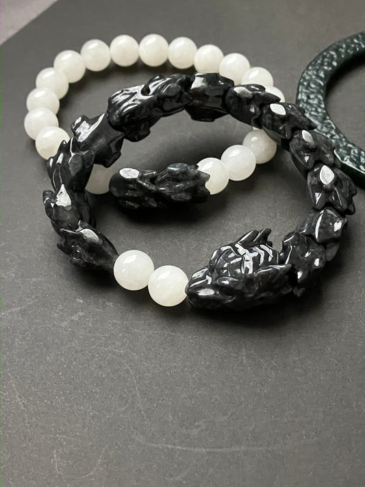 CASALA Jade Bracelet 天然翡翠Natural White Nephrite Jade Bracelet 天然和田白玉 手鏈