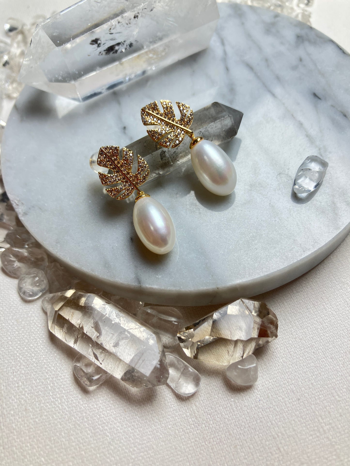 Natural Pearl Earrings 天然淡水珍珠 耳環(PE0068)