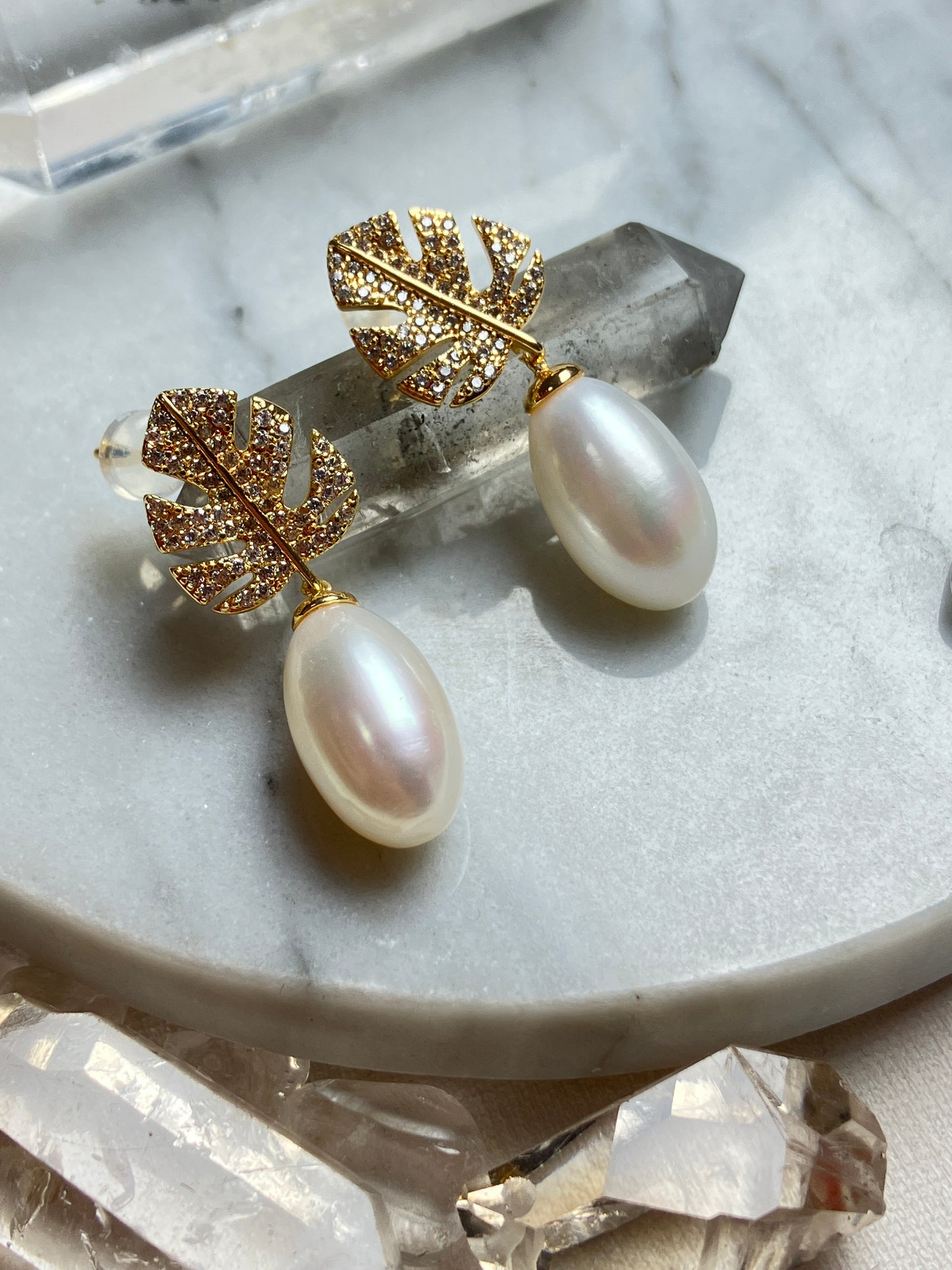 Natural Pearl Earrings 天然淡水珍珠 耳環(PE0068)