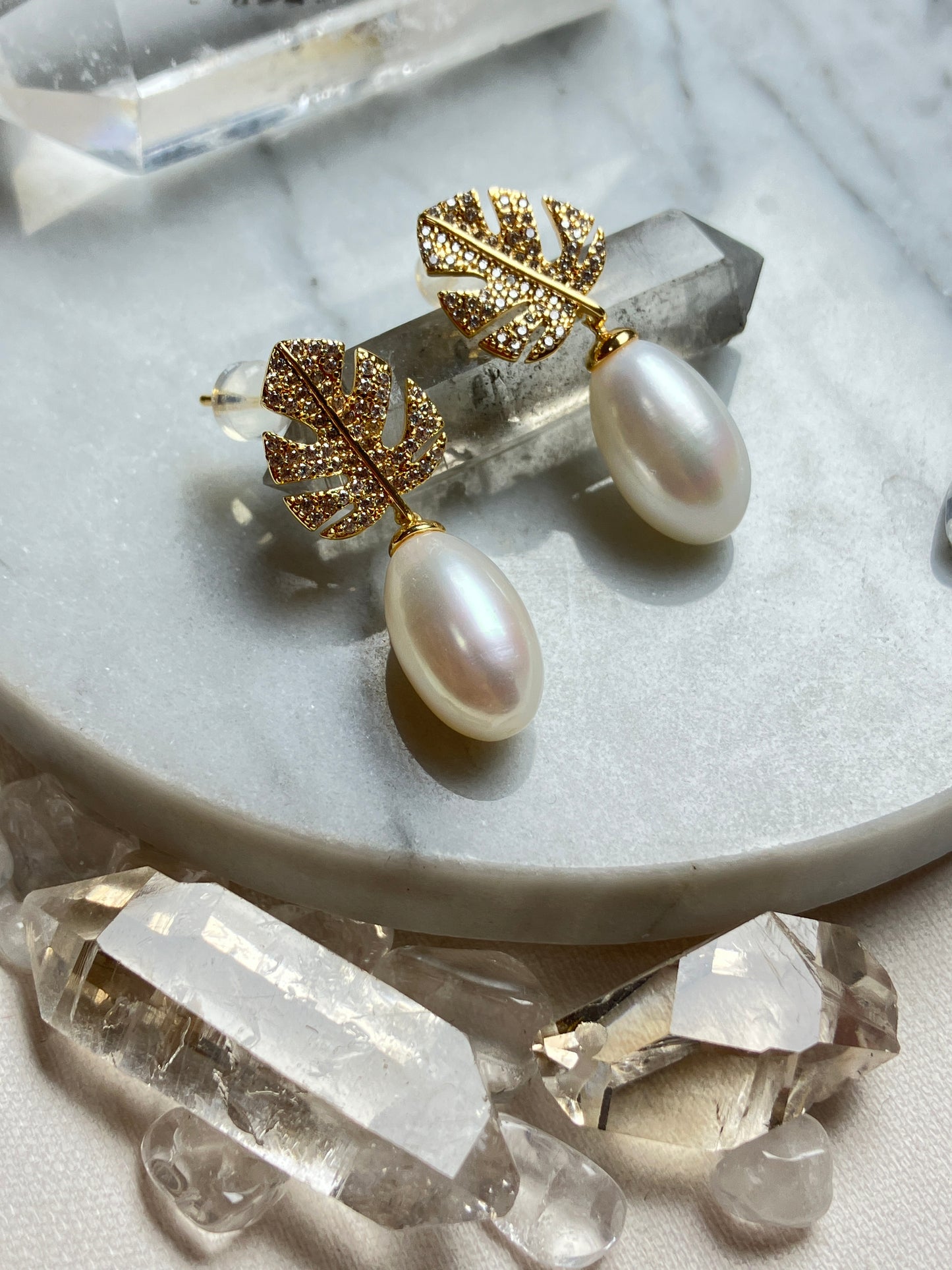 Natural Pearl Earrings 天然淡水珍珠 耳環(PE0068)