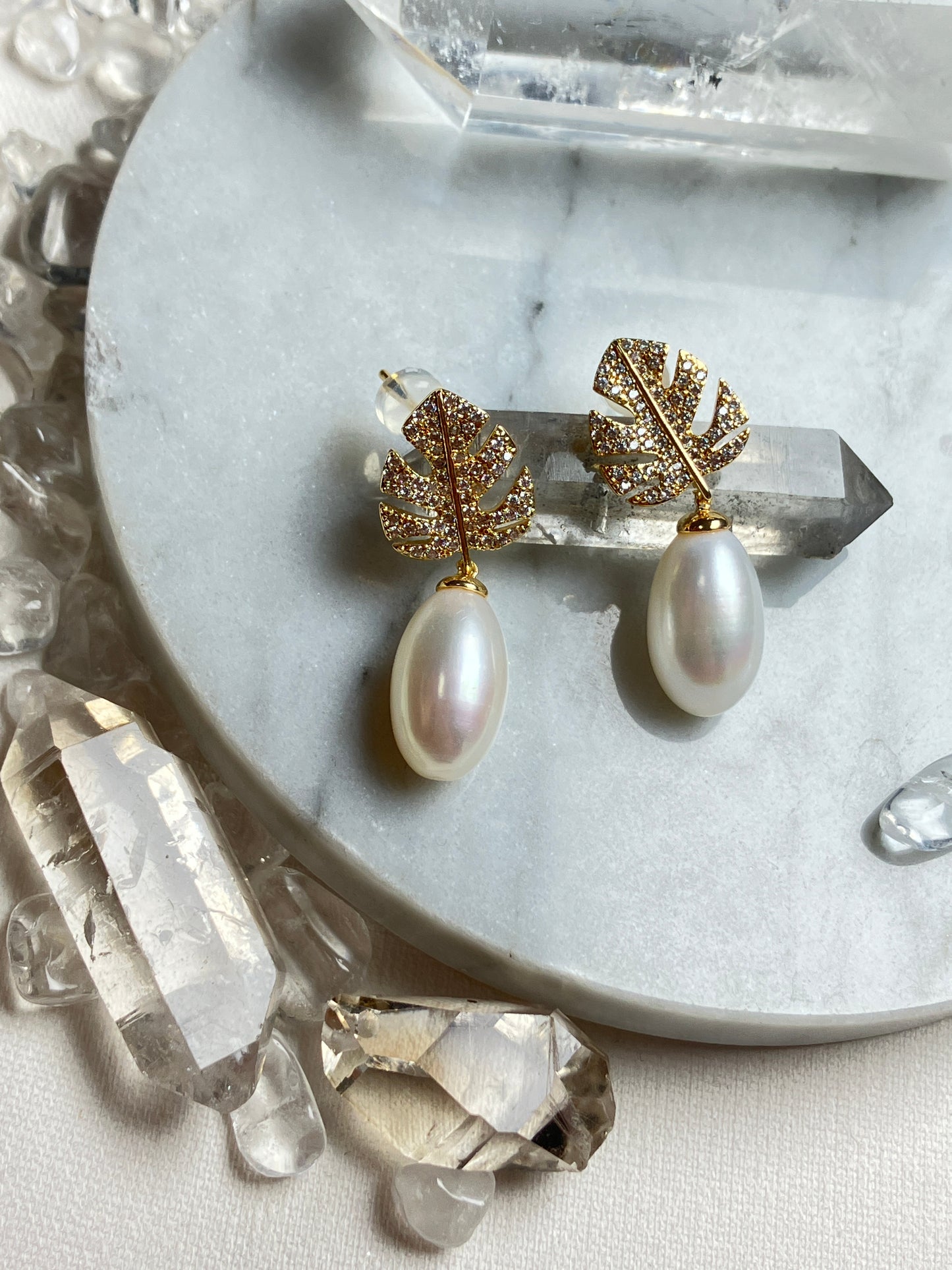 Natural Pearl Earrings 天然淡水珍珠 耳環(PE0068)