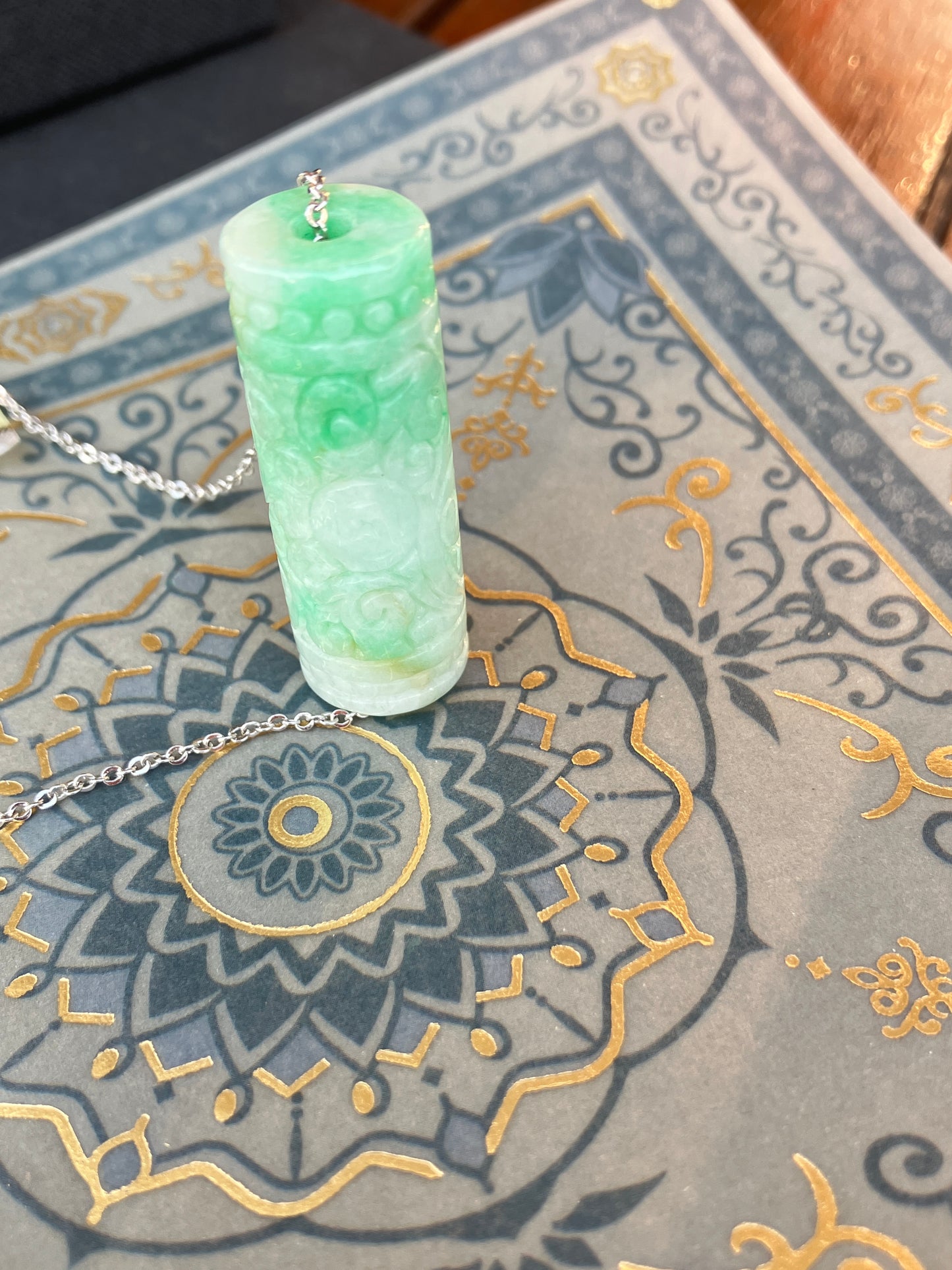 Vintage -Jadeite Pendant 天然翡翠復古系列