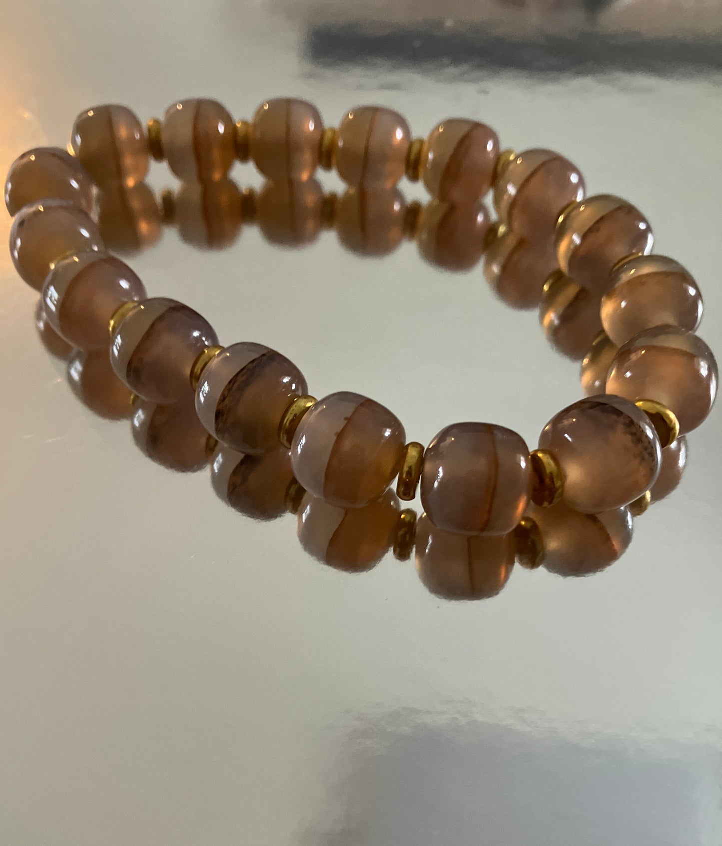 天然高冰透瑪瑙手鏈 Natural Agate Bracelet(NAA018)