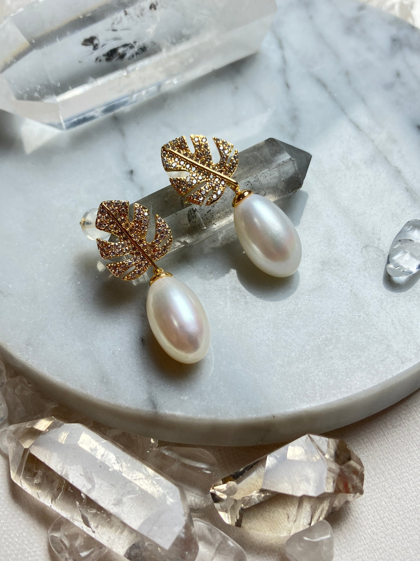 Natural Pearl Earrings 天然淡水珍珠 耳環(PE0068)