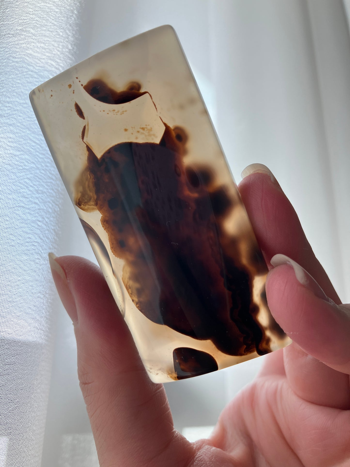 小牛•飄花海洋玉髓擺設 Unique Ocean Chalcedony Agate Home Decoration