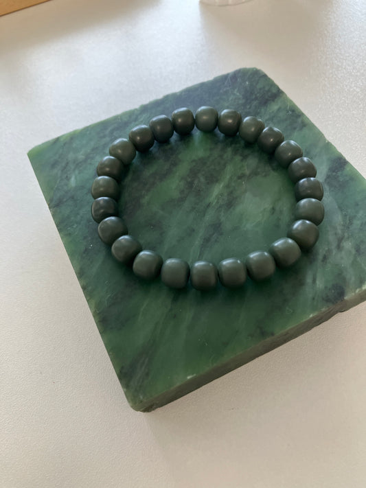 Natural Nephrite Jade Bracelet   天然和田手鏈 (NBB0130)