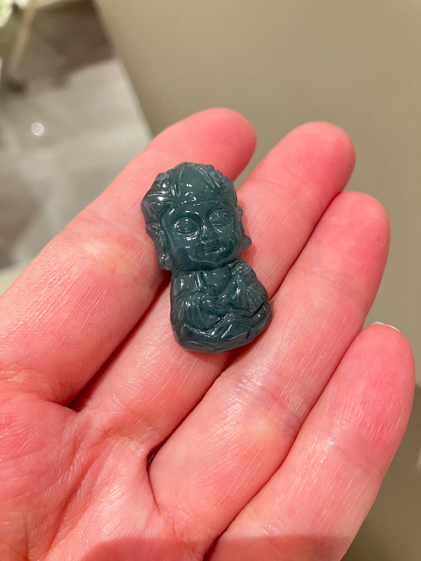 Jadeite Buddha Pendant ｜天然翡翠佛 寶寶地藏王吊墜