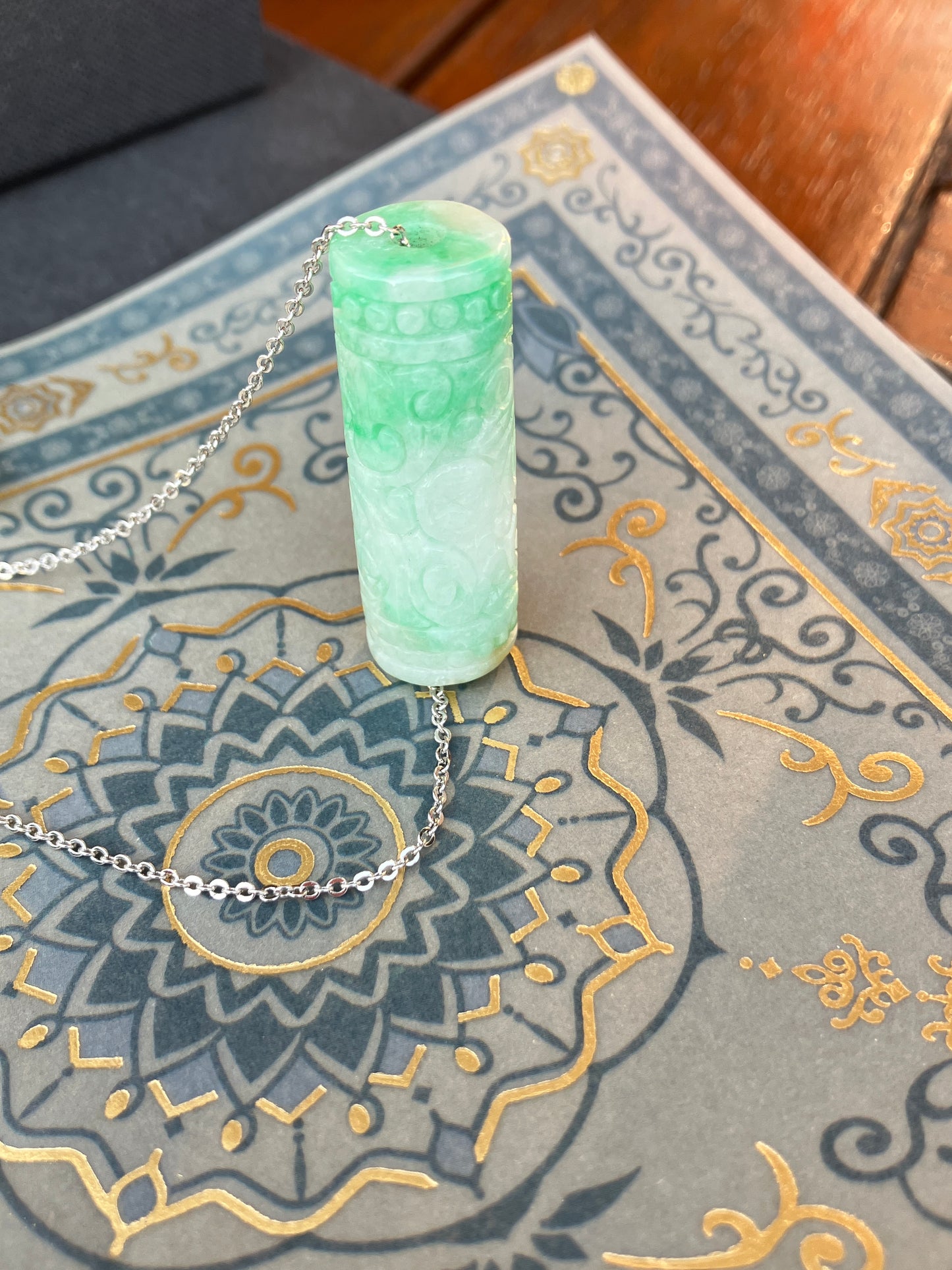 Vintage -Jadeite Pendant 天然翡翠復古系列