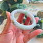 Jadeite Jade bangle Carving 天然翡翠玉鈪圓條 雕花(54mm) 9a1850