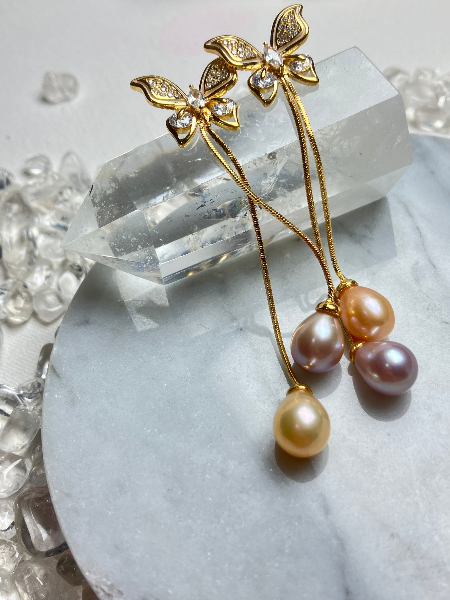 Natural Pearl Earrings 天然淡水珍珠 耳環(PE0074)