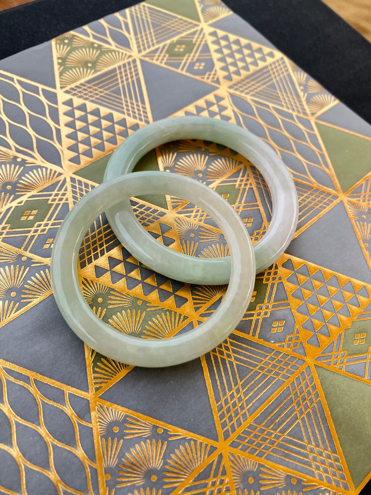Jadeite Kids Bangle 天然翡翠兒童玉鈪(40mm)(77a425) (37mm)( 77a525)