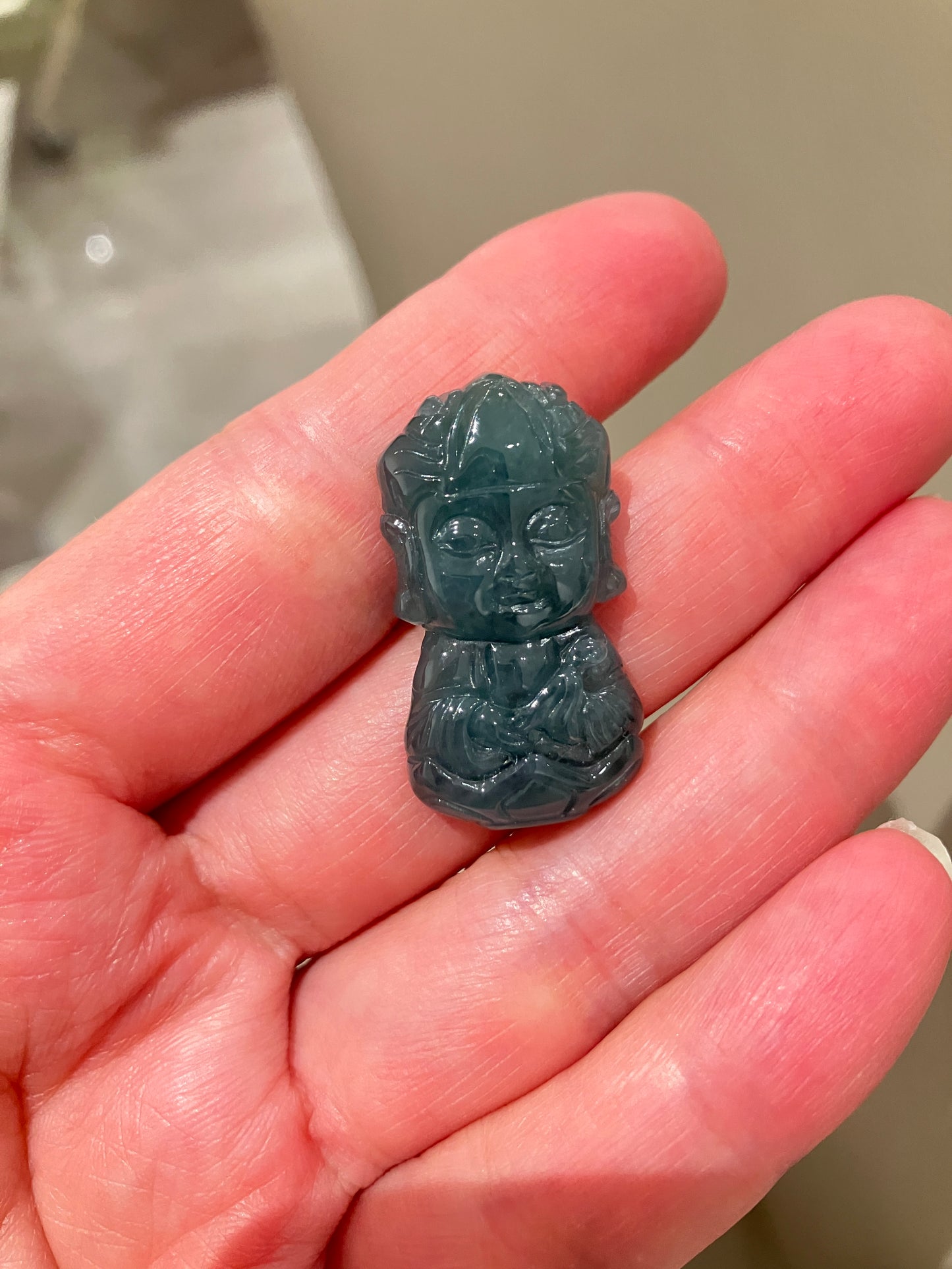Jadeite Buddha Pendant ｜天然翡翠佛 寶寶地藏王吊墜