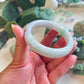 Jadeite Jade bangle Carving 天然翡翠玉鈪圓條 雕花(54mm) 9a1850