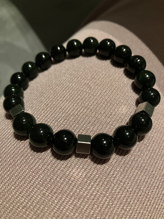 CASALA Natural Nephrite Jade Bracelet 天然和田玉 珠子手鏈 (CAJB0018)