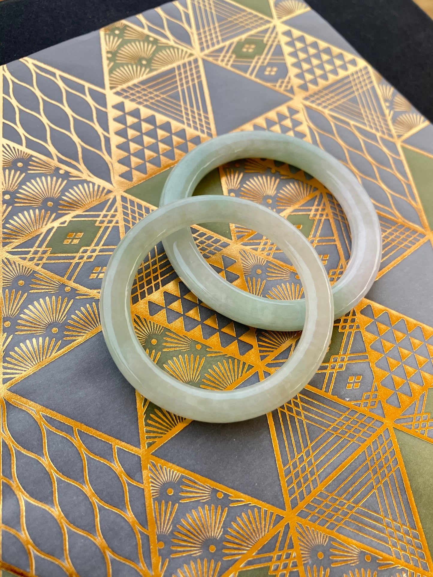 Jadeite Kids Bangle 天然翡翠兒童玉鈪(40mm)(77a425) (37mm)( 77a525)