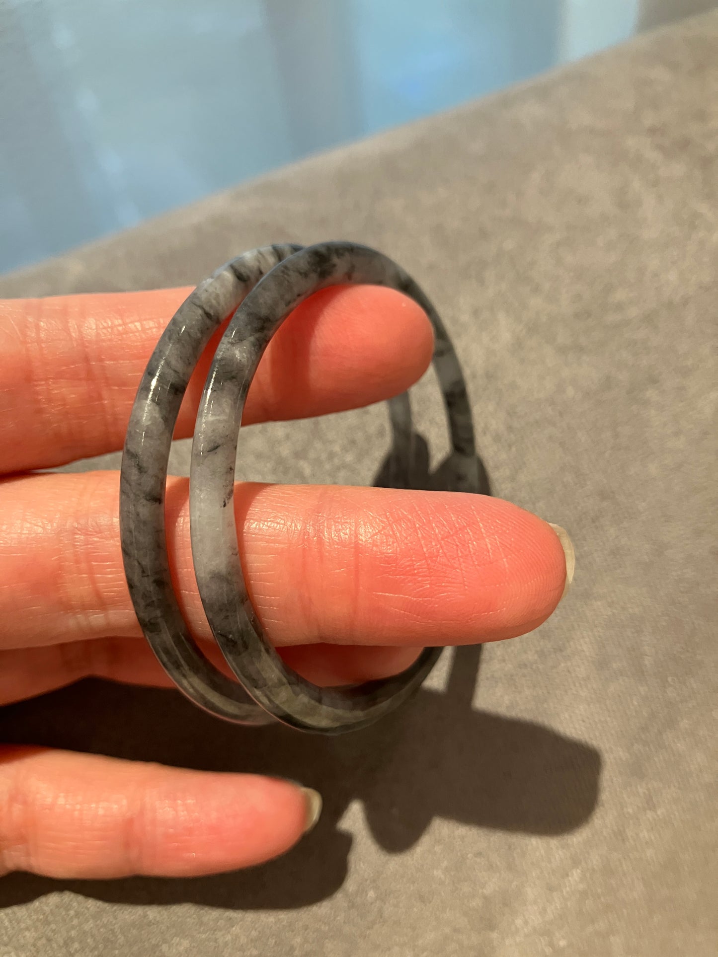 Jadeite Kid Bangle 天然翡翠兒童玉鈪鐲（48.5mm)(66a825)