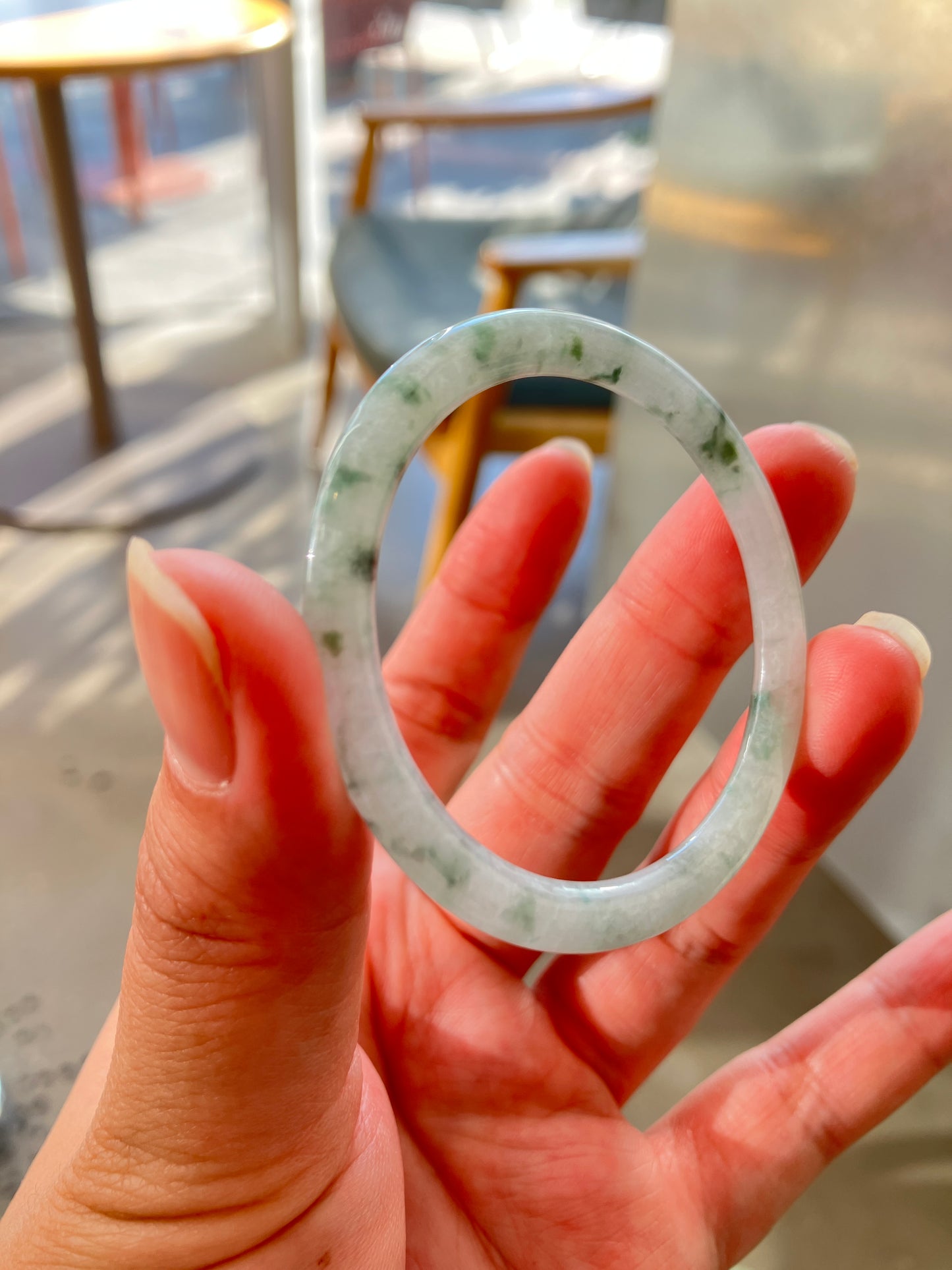 Jadeite Kids Bangle 天然翡翠兒童玉鈪鐲（44mm)(2a550)