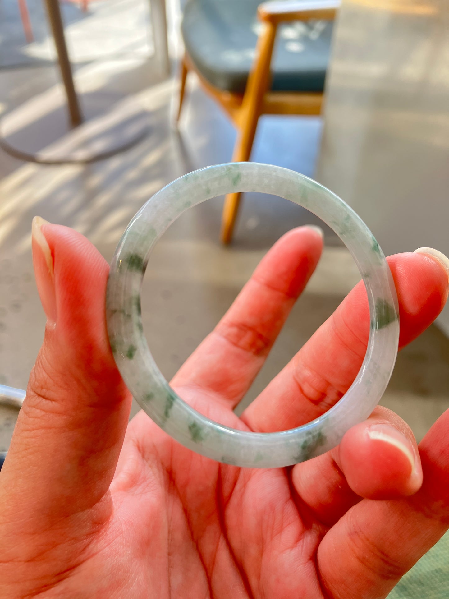 Jadeite Kids Bangle 天然翡翠兒童玉鈪鐲（44mm)(2a550)