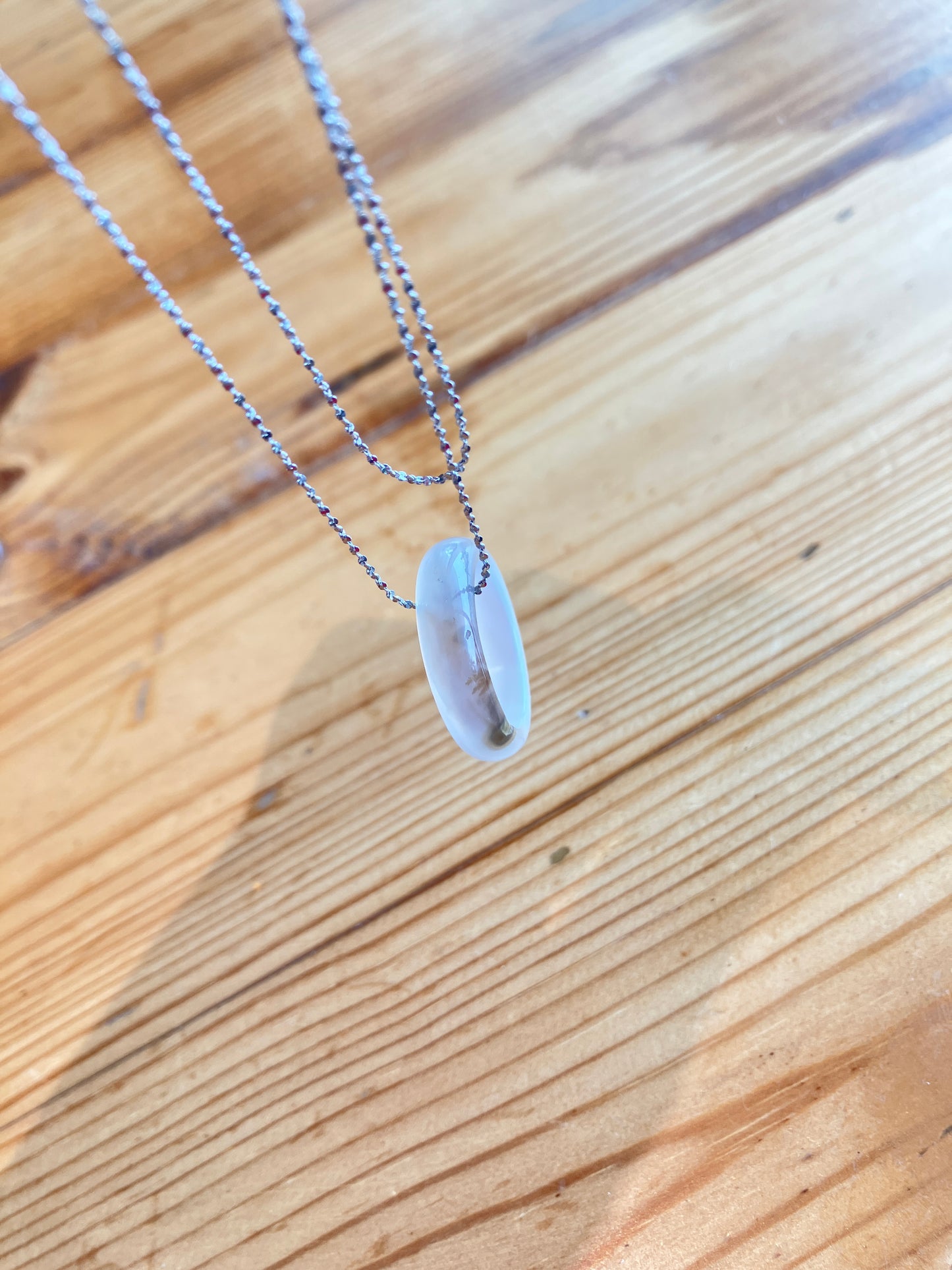 高冰飄花海洋玉髓戒圈吊墜 Unique Ocean Chalcedony Agate Ring pendant