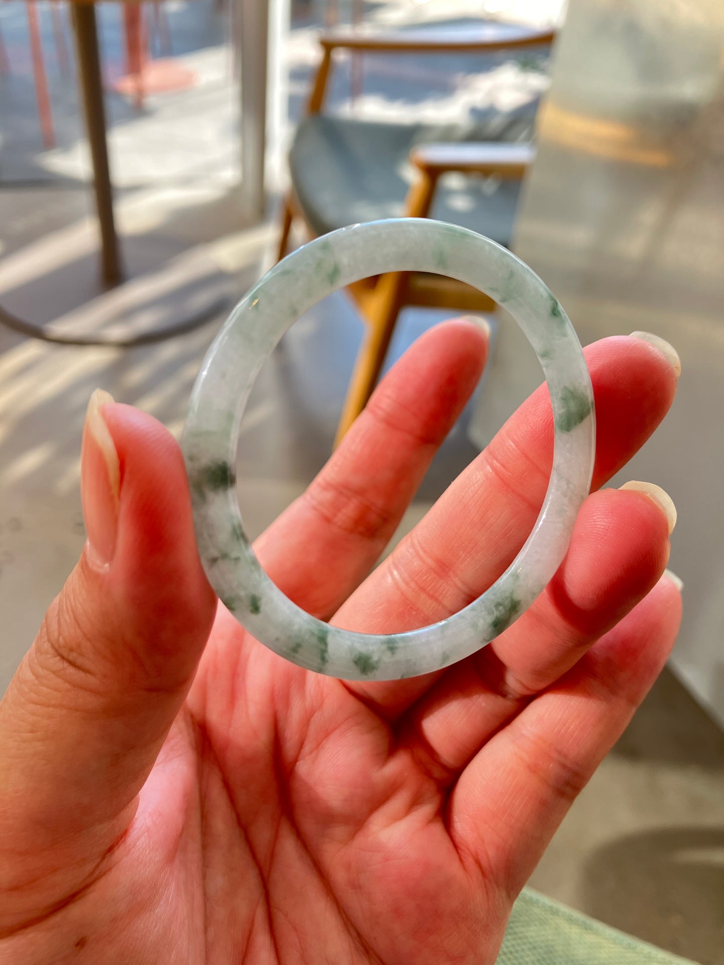 Jadeite Kids Bangle 天然翡翠兒童玉鈪鐲（44mm)(2a550)