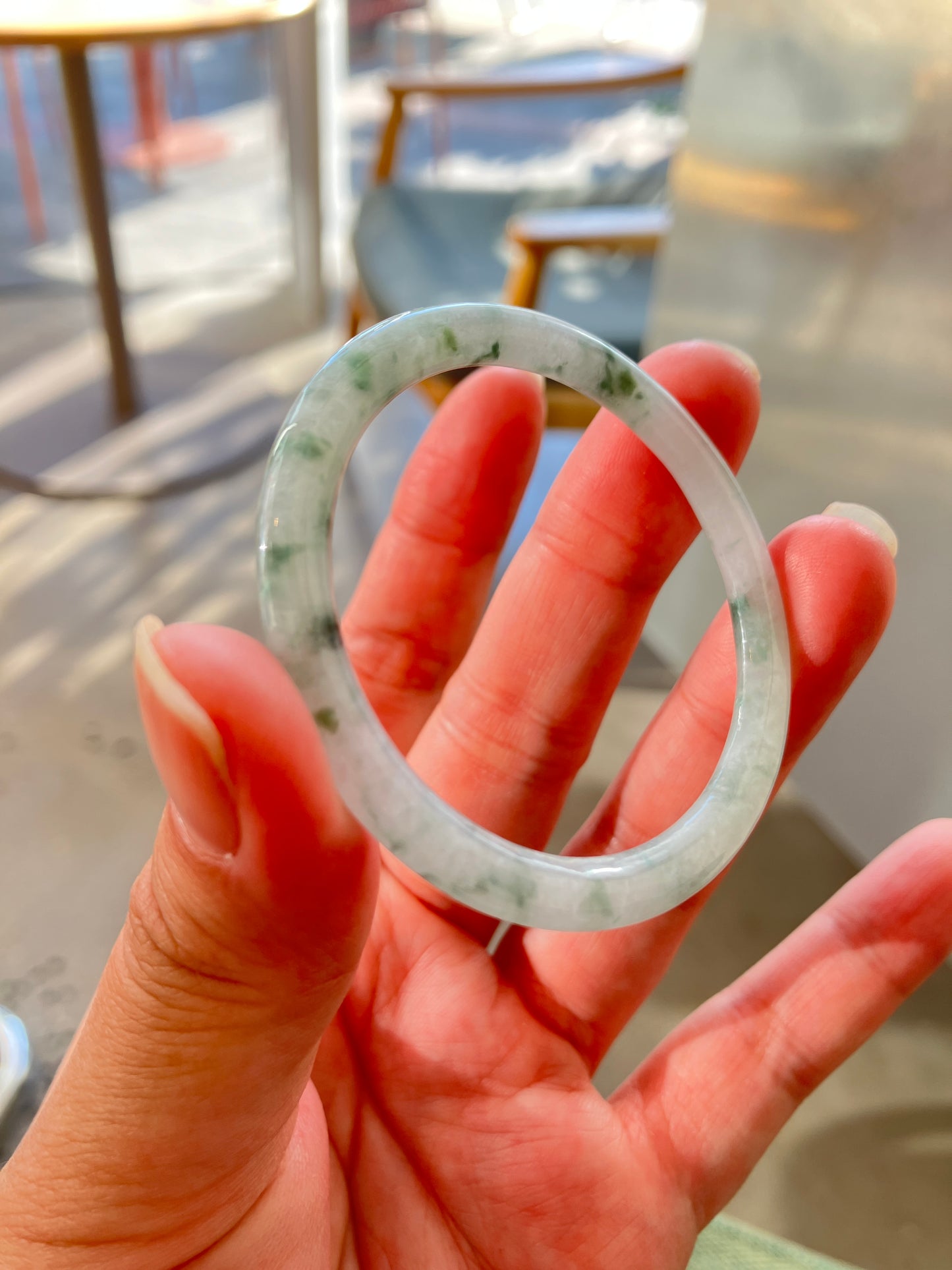 Jadeite Kids Bangle 天然翡翠兒童玉鈪鐲（44mm)(2a550)