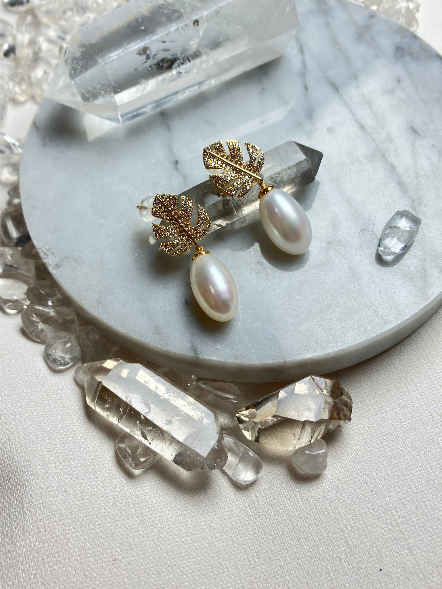 Natural Pearl Earrings 天然淡水珍珠 耳環(PE0068)