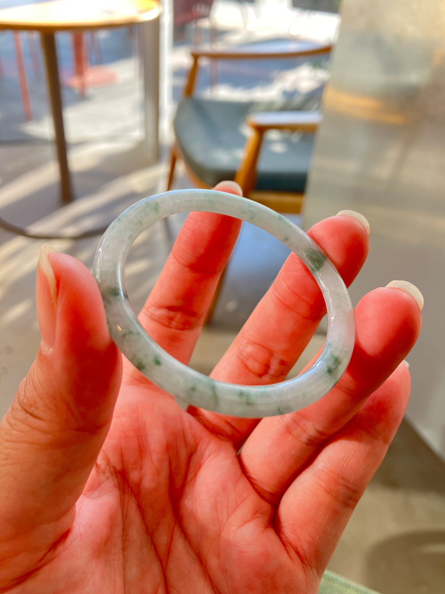 Jadeite Kids Bangle 天然翡翠兒童玉鈪鐲（44mm)(2a550)